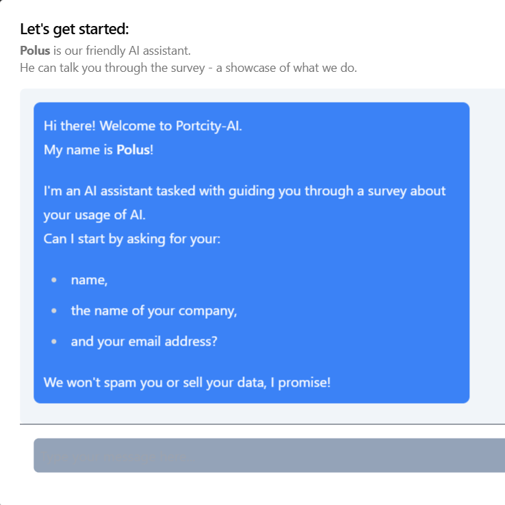 Interactive survey